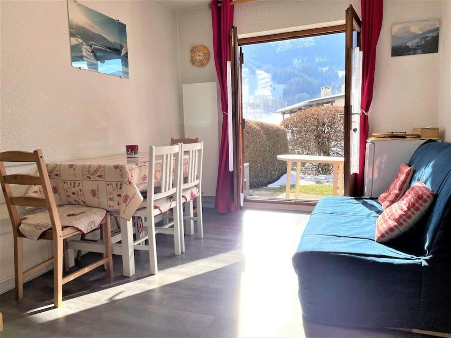 Charmant Studio + Jardin Vue Pistes Et Local Velo Praz-sur-Arly Exteriér fotografie